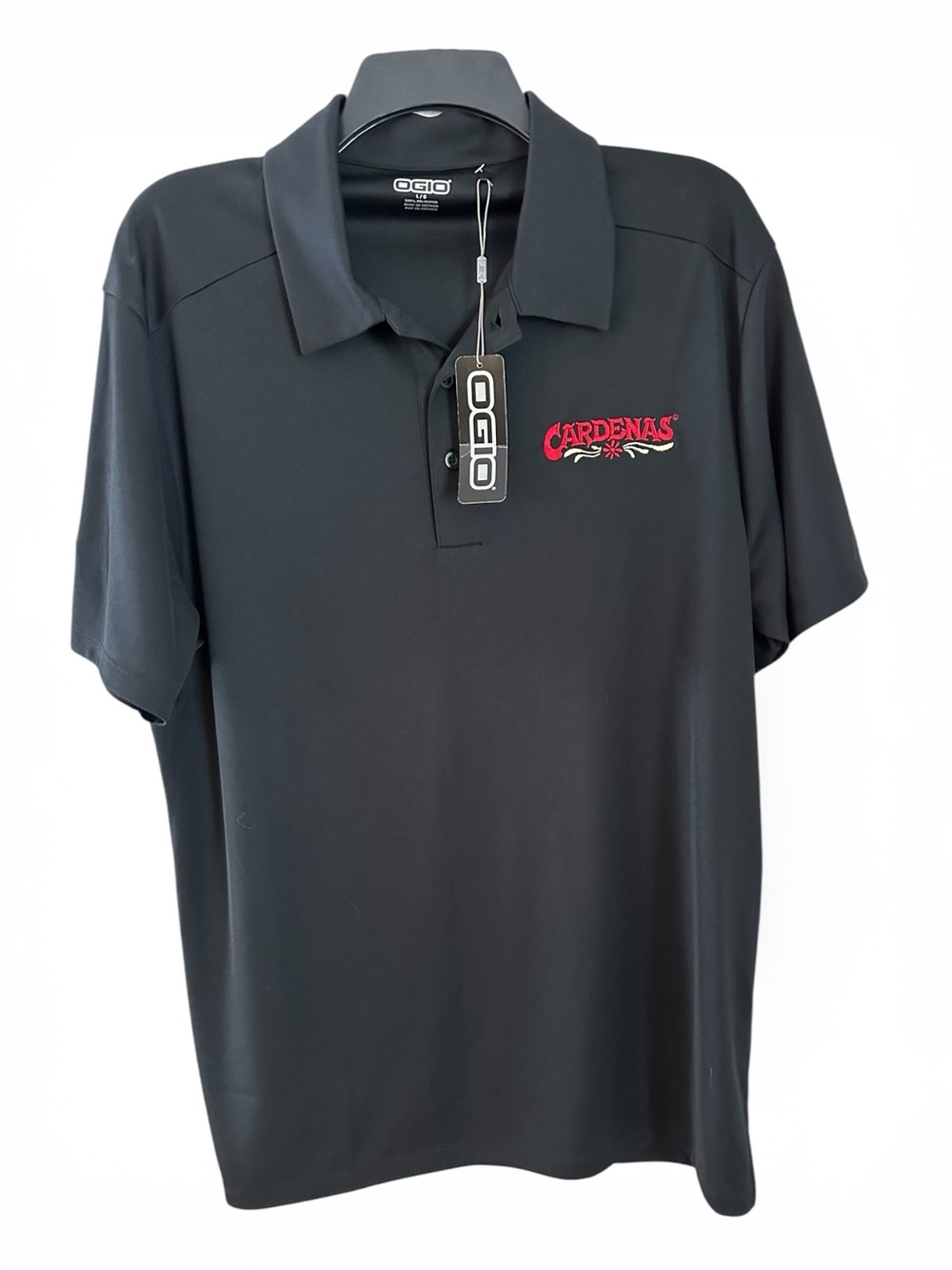 OGIO Black Polo with Red Cardenas‎ Chest Logo